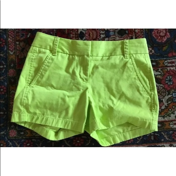 J crew bright green chino shorts Sz 00 - Picture 1 of 5